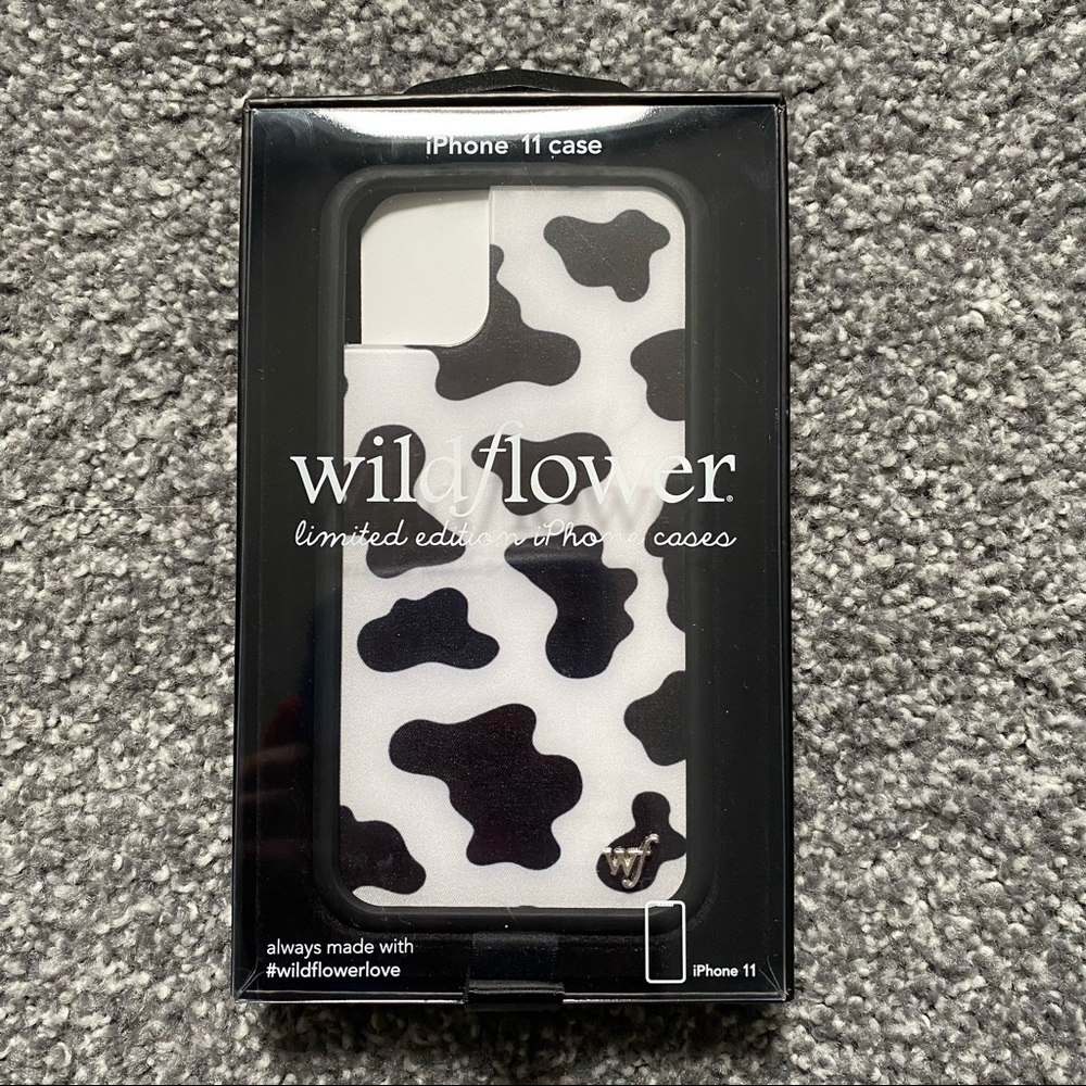 iphone 11 cow wildflower phone case